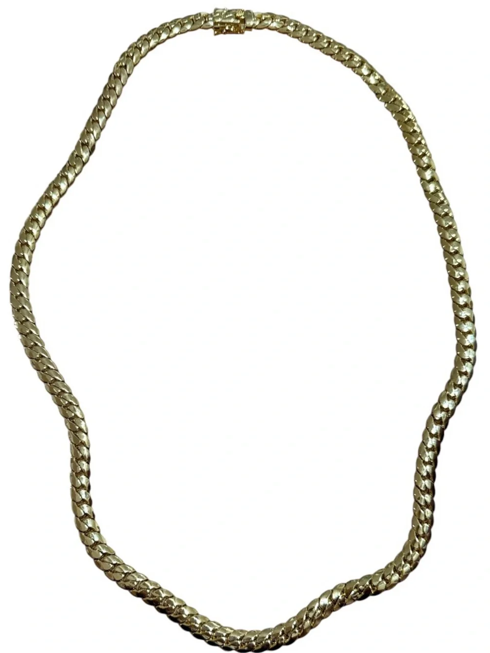 14k stamped Gold Cuban Link Chain Necklace 30